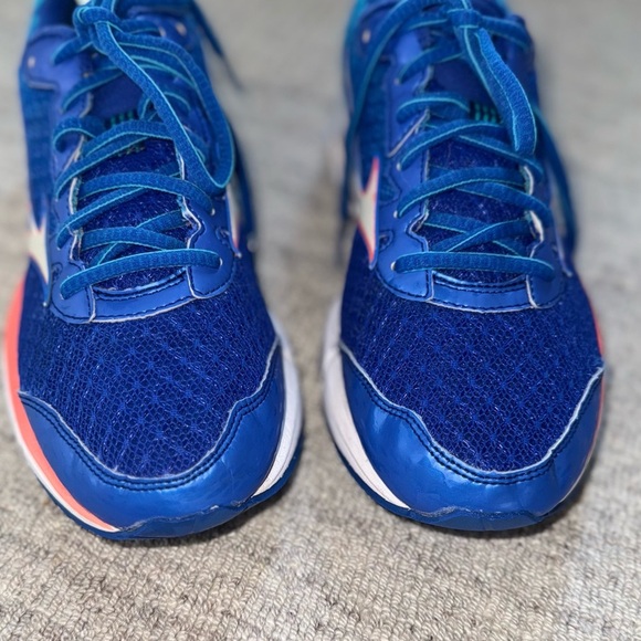 Mizuno Wave Rider 19 Women's Orange & Blue Running Shoe Size  9.8 - Picture 5 of 6